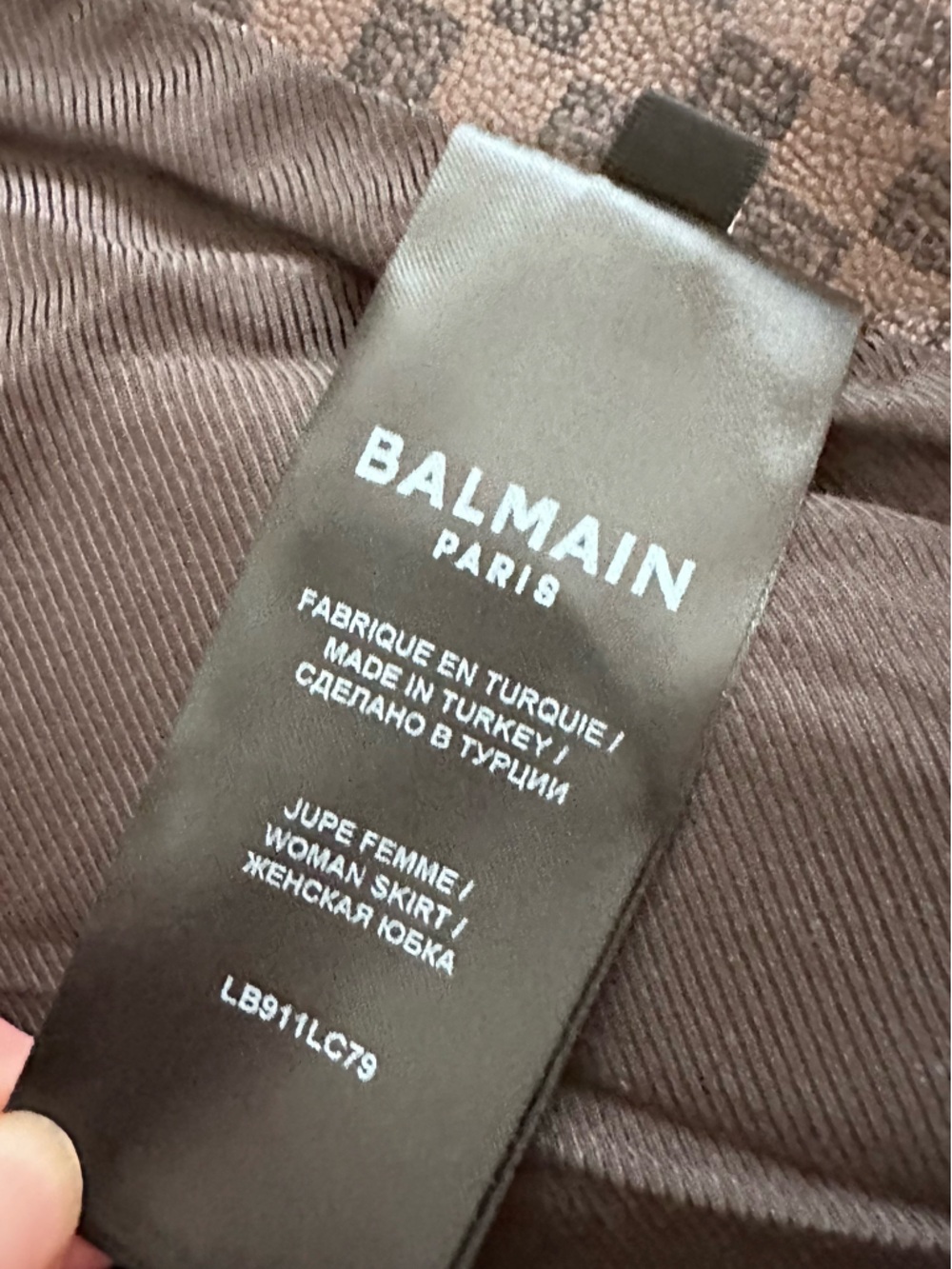 Balmain Leather Monogram Mini Skirt - Picture 12 of 12